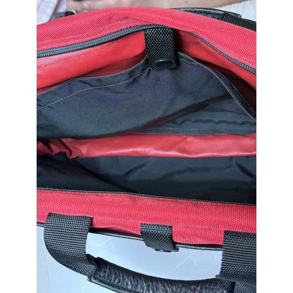 L.L. Bean Traveler Red Laptop‎ Briefcase Messenger Bag 12x19